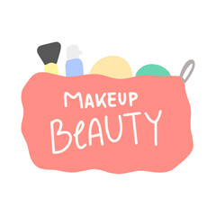 Flat design makeup element design stock. Cosmetic Products Icons Set. Colorful symbols with lipstick, mascara, moisturizer, eye shadow palette and serum. Beauty and makeup.
