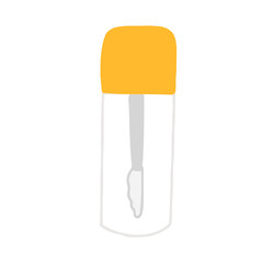 Flat design makeup element design stock. Cosmetic Products Icons Set. Colorful symbols with lipstick, mascara, moisturizer, eye shadow palette and serum. Beauty and makeup.