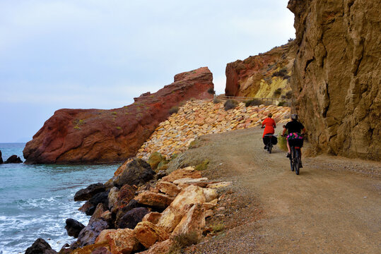 stretch of coast near bolnuevo mazaron murcia spain 