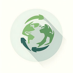 Earth Globe with Recycling Arrows Concept for Green Initiatives