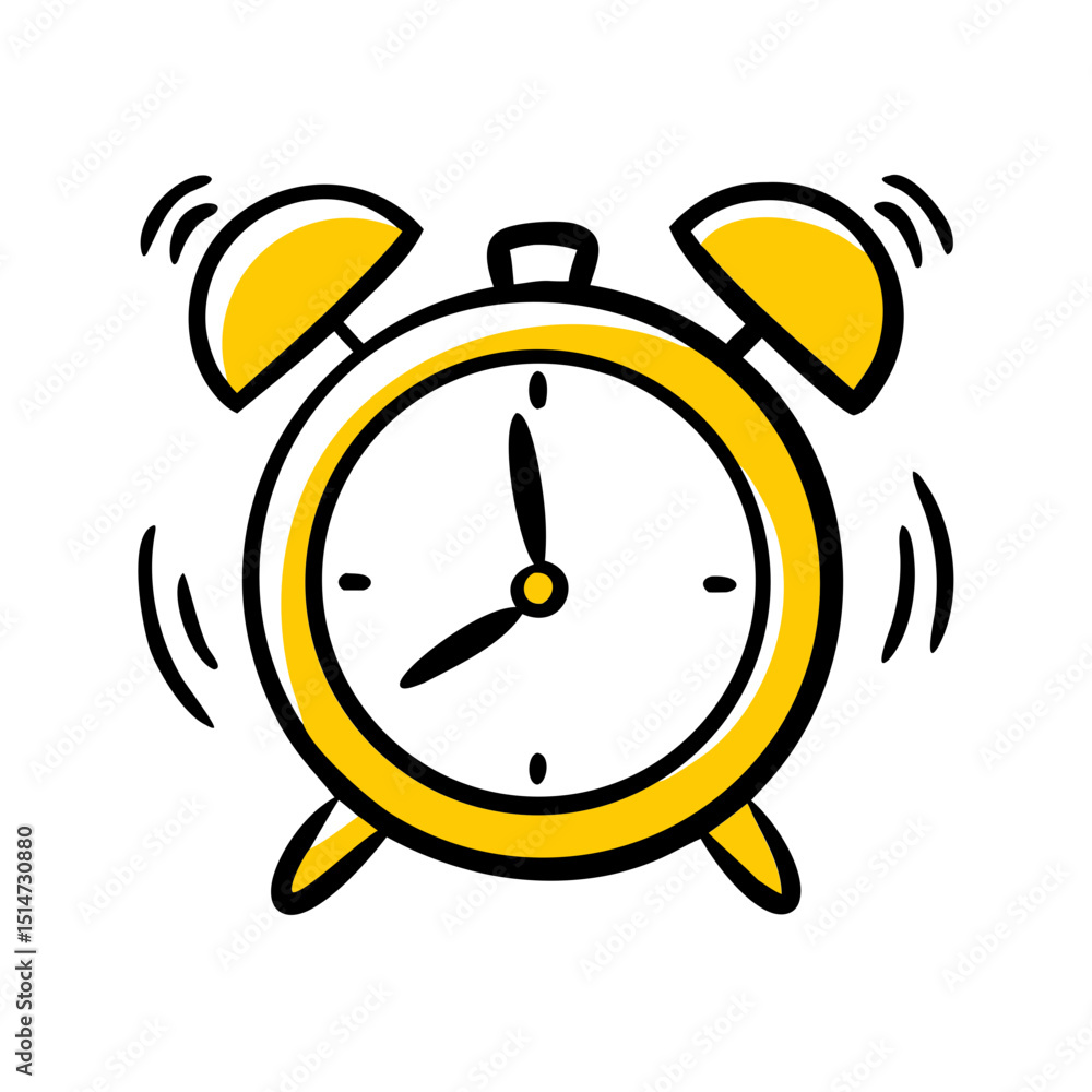 Aufkleber alarm clock color icon on transparent background for web and graphic design