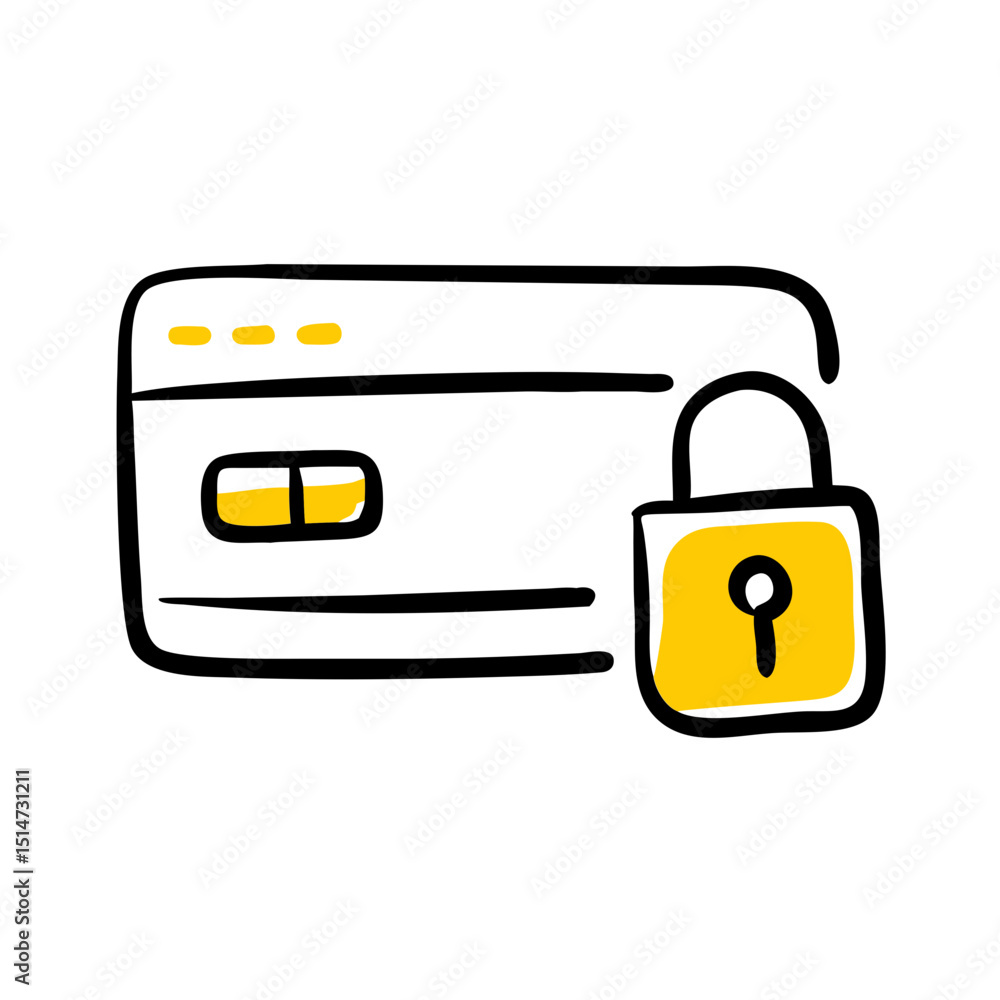Aufkleber credit card security color icon on transparent background for web and graphic design