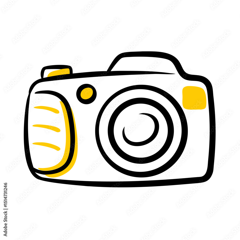 Aufkleber digital camera color icon on transparent background for web and graphic design