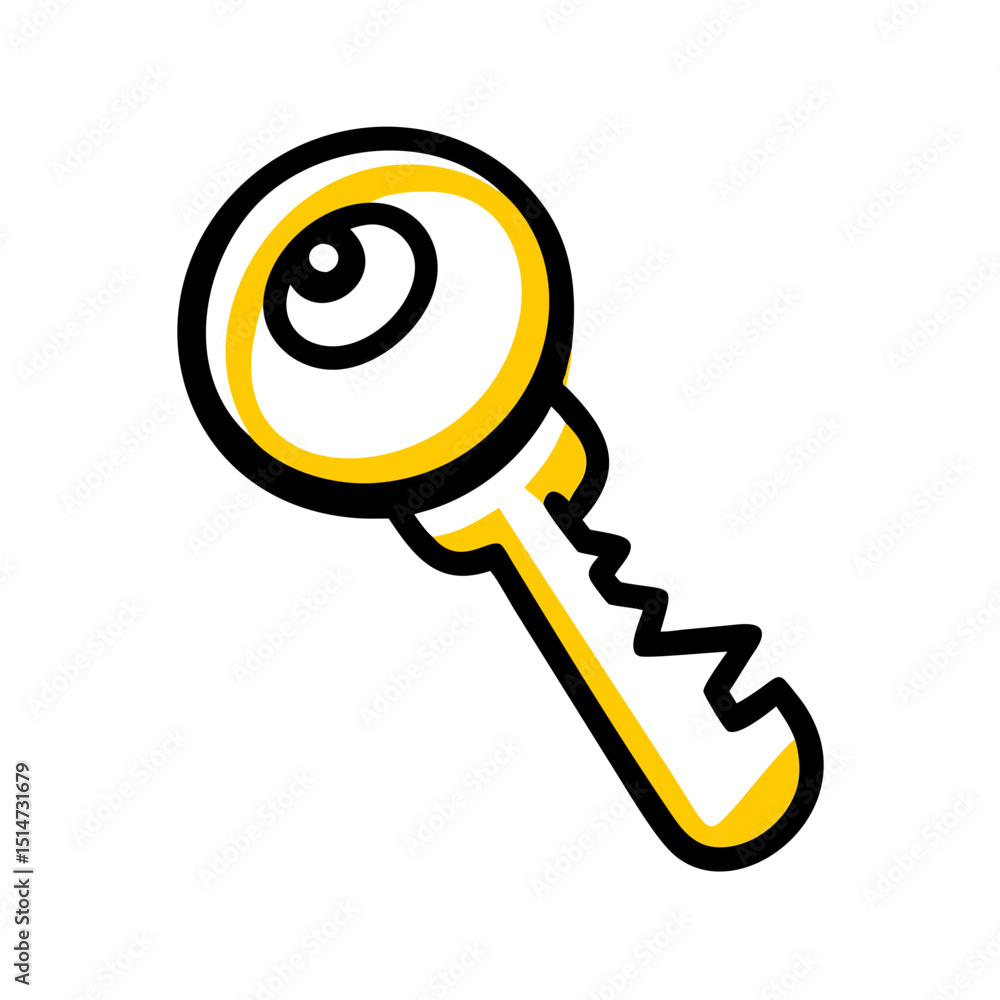 Poster key color icon on transparent background for web and graphic design