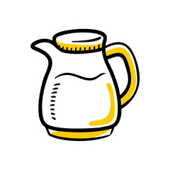 Kettle color icon on transparent background for web and graphic design