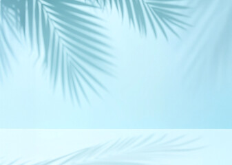 Fototapeta premium Pastel background, coconut leaves