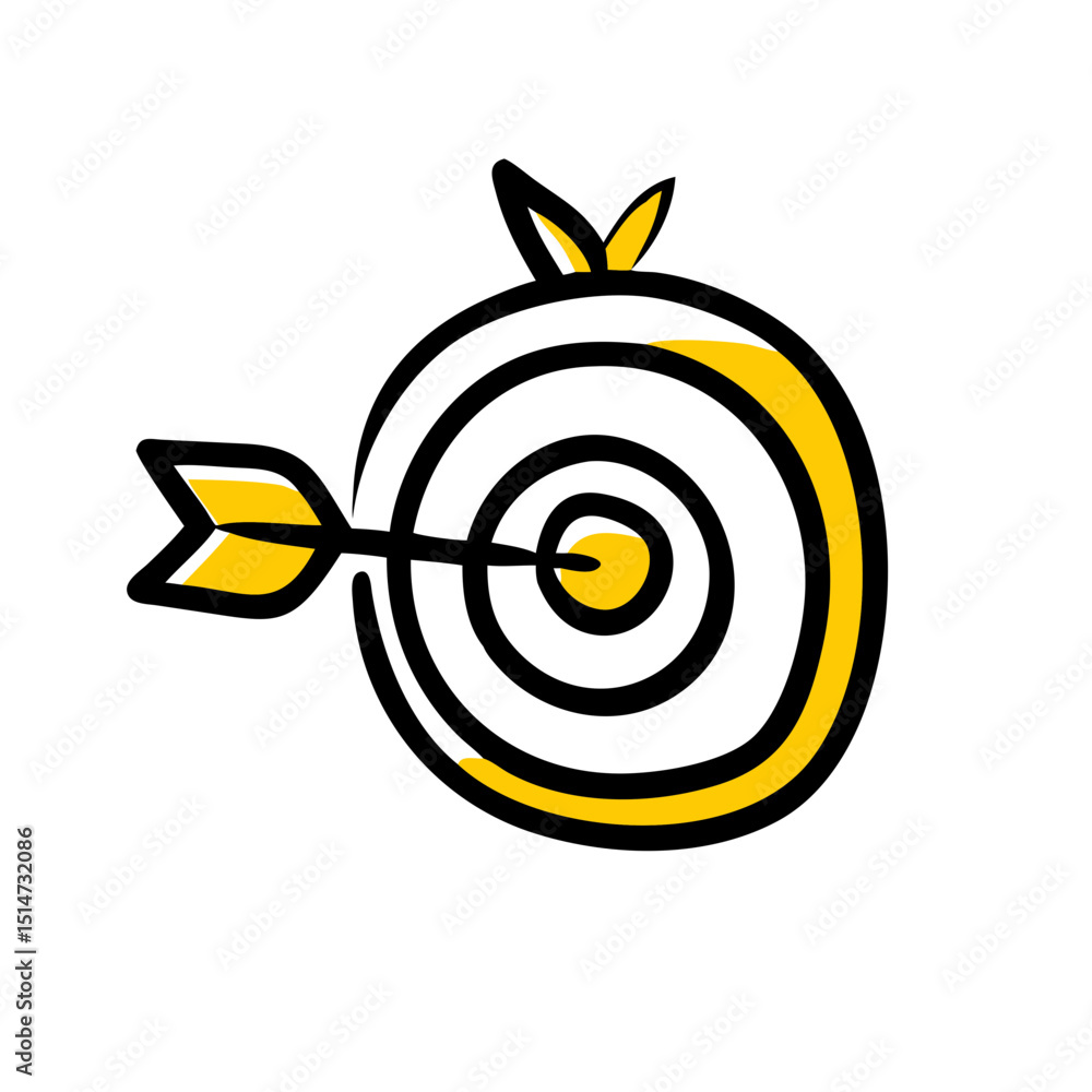 Aufkleber target focus color icon on transparent background for web and graphic design