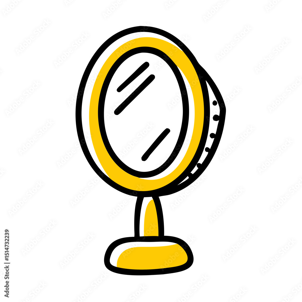 Poster vanity mirror color icon on transparent background for web and graphic design