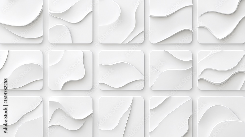 Aufkleber abstract white square texture pattern background