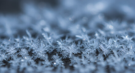 Macro shot of beautiful ice crystals