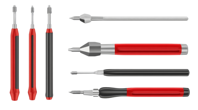 A set of screwdrivers in different sizes and shapes,Transparent background, PNG file