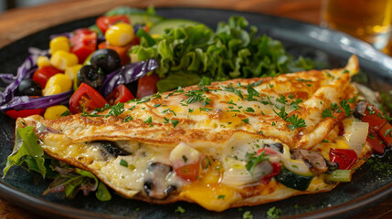Wholesome Veggie Omelette with Fresh Ingredients