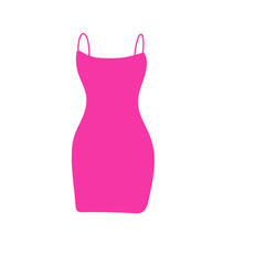 Variant pink dress beautifull style element stock. pink party dress, elegant, sexy, icon, cartoon