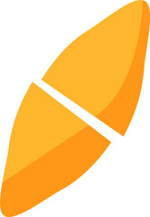 vector illustration of the cut sweet potato