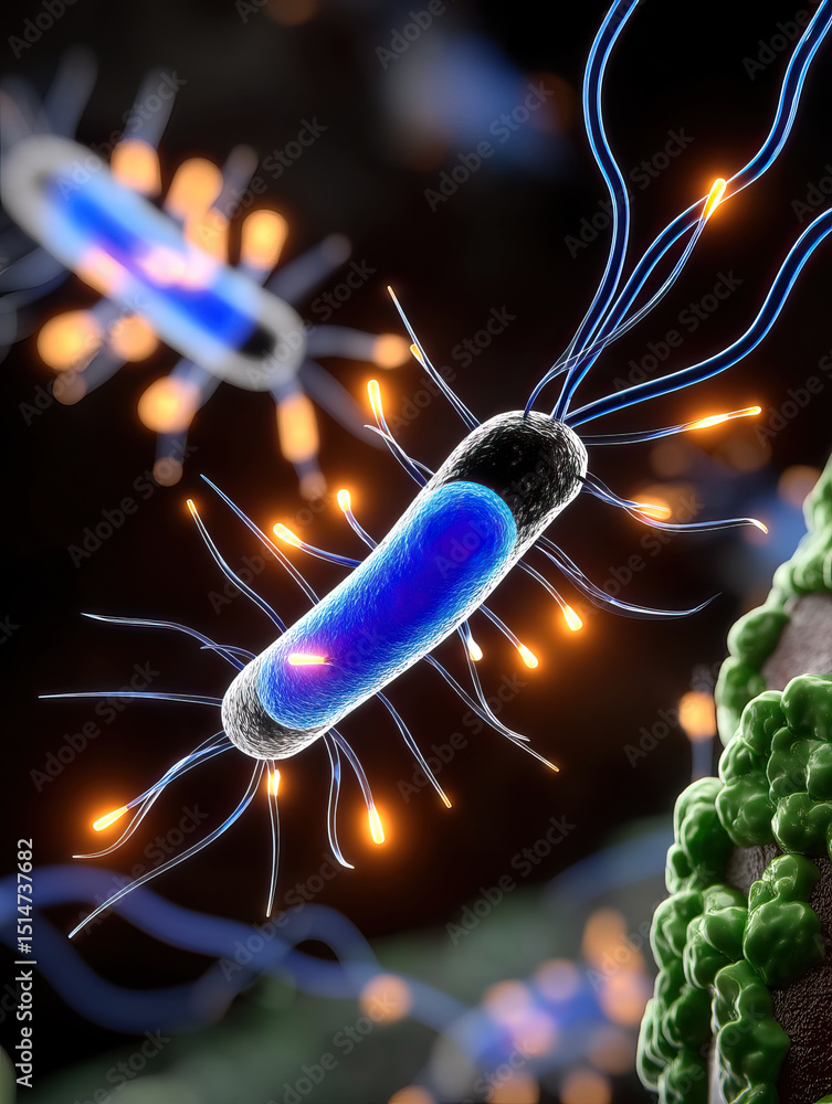 Poster nanobot technology supports immune system by targeting harmful bacteria with precision and enhancing