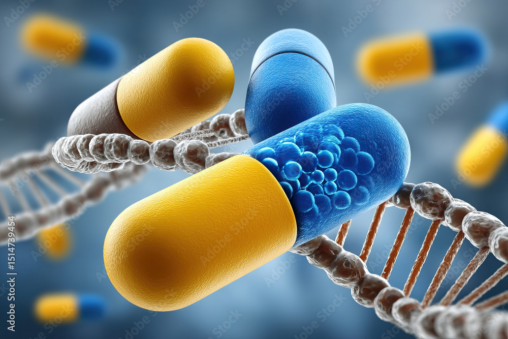 Aufkleber nanobot capsules support immune system by targeting dna with advanced technology for effective healt