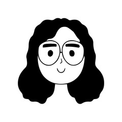 Man and woman head cartoon illustration character.Collection of portraits of happy men and women of different ages and races. Vector illustration in flat style