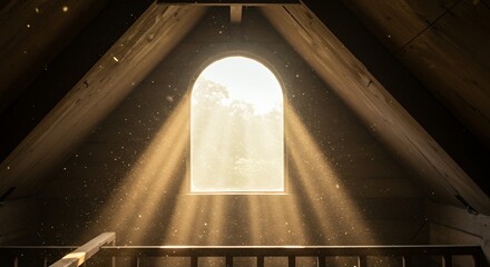 Attic Window Light Beam