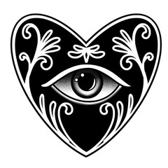 Evil eye tattoo design. illustration EPS10