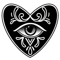 Evil eye tattoo design. illustration EPS10
