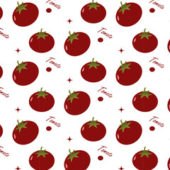 cute Tomato vagetable seamless pattern