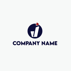 Modern Company Logo with Initial "J" Design, media logo,