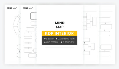 Mind Map Template Printable Mind Map Planner Brainstorm Diagrams Study Guide Notes Taking Printable Ideas Organizing