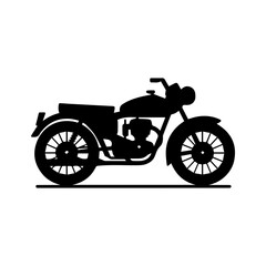 Fototapeta premium black motorcycle elements icon vector on white background