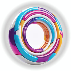 Iridescent Purple Water Drop Splash