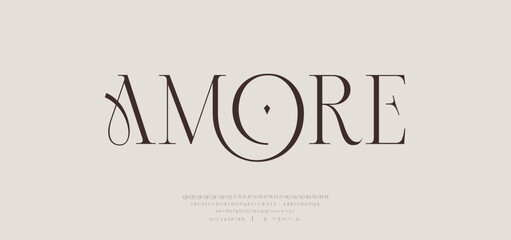 Modern and Elegant Fonts. Minimal luxury font alphabet logo. Typography beauty fashion elegant minimalist serif italic fonts decorative wedding vintage retro logos. vector illustration
