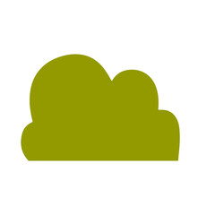 plant tree cartoon element. tropical forest, grass,