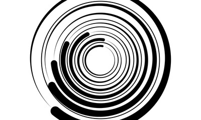 Concentric circles geometric element. eps vector dynamic