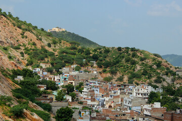 Naklejka premium View of Jaipur city from above. Jaipur, India