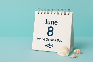 Celebrate World Oceans Day on June 8 with a Coastal-Inspired Desk Calendar and Seashells