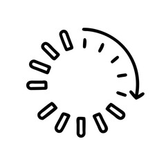 Fototapeta premium Loading circular animation simple linear vector icon 