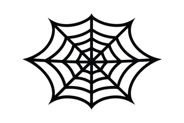 Naklejka premium Spiderweb for Halloween on White Background Spider Web Design