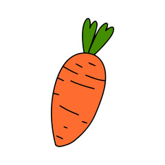 Outline vegetables isolated on white background. broccoli, carrot, tomato,cabbage. icon or sign vegetables. coloring book for kids