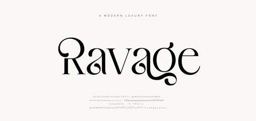Modern and Elegant wedding alphabet letters font and number. Typography Luxury classic lettering serif fonts decorative vintage retro logo concept. vector illustration
