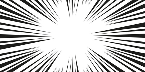 Radial Stripes Abstract Background.Text frame in manga and anime comics.vector Illustration.