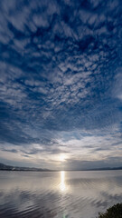 Scenic Lake View with Cloudy Sky