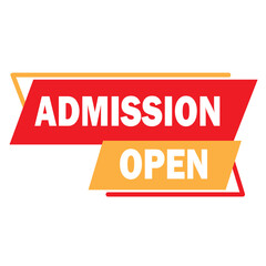 Admission open iconic label
