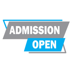 Admission open iconic label