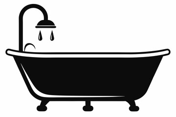 illustration of a bathroom with a bath tub