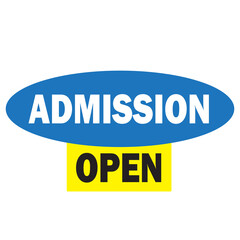 Admission open iconic label vector art