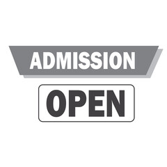 Fototapeta premium Admission Open Iconic label vector art