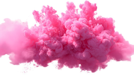 Fototapeta premium Pink Smoke Effect Isolated on Transparent Background