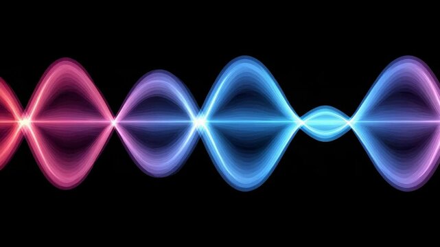 Colorful Sound Wave Patterns with Gradient Effect and Mesmerizing Flow
