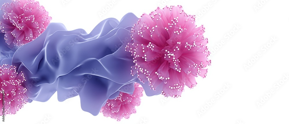 Poster abstract watercolor visualization of mems particle in scientific research environment artistic viewp