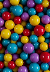 Colorful Gumball Photo Yellow Red Blue Purple Candy Sweet Background