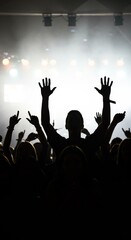 Dark Silhouette Photo of Crowd Raising Hands at Music Concert